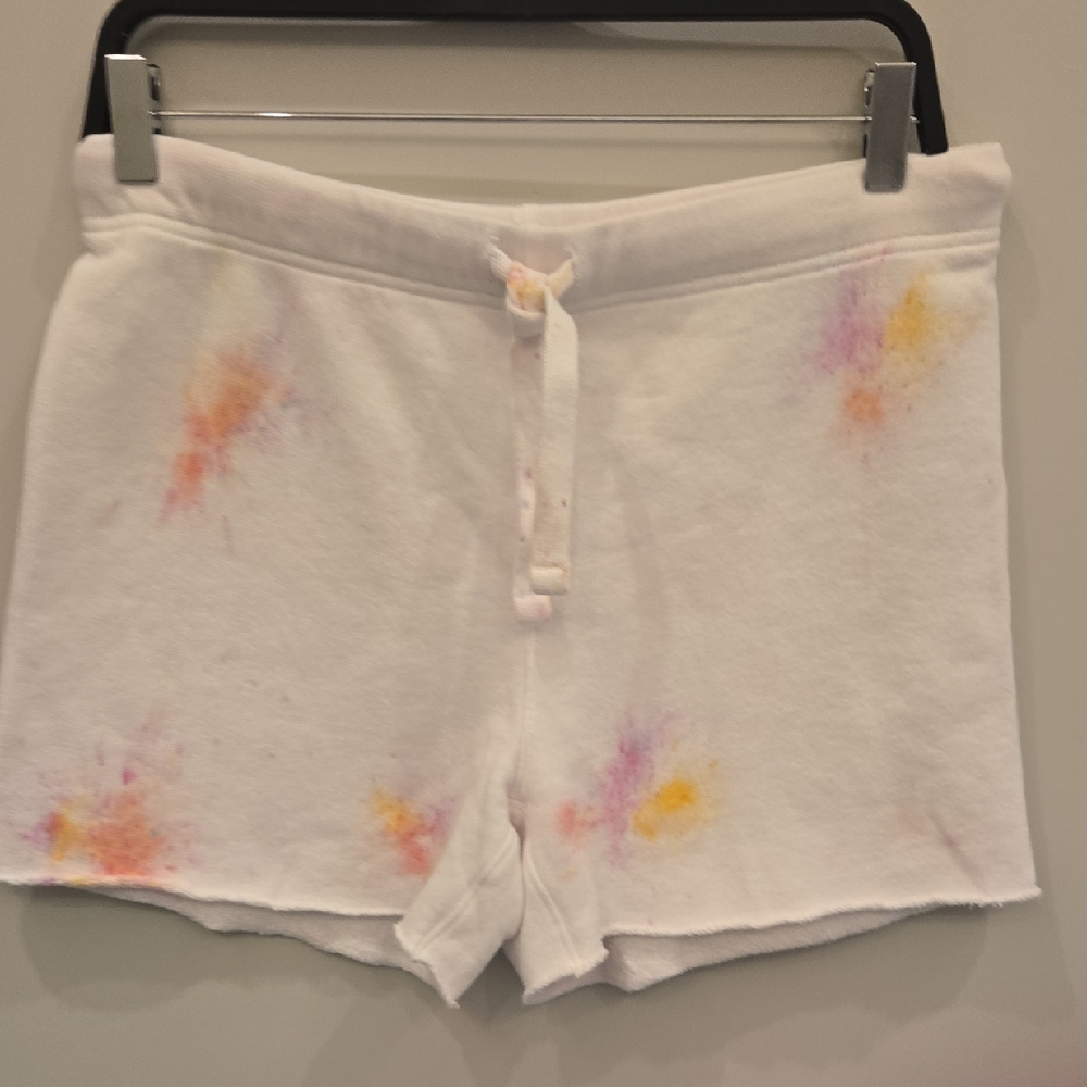 Frank & Eileen White Tie-Dye Athletic Shorts Size Small NWT